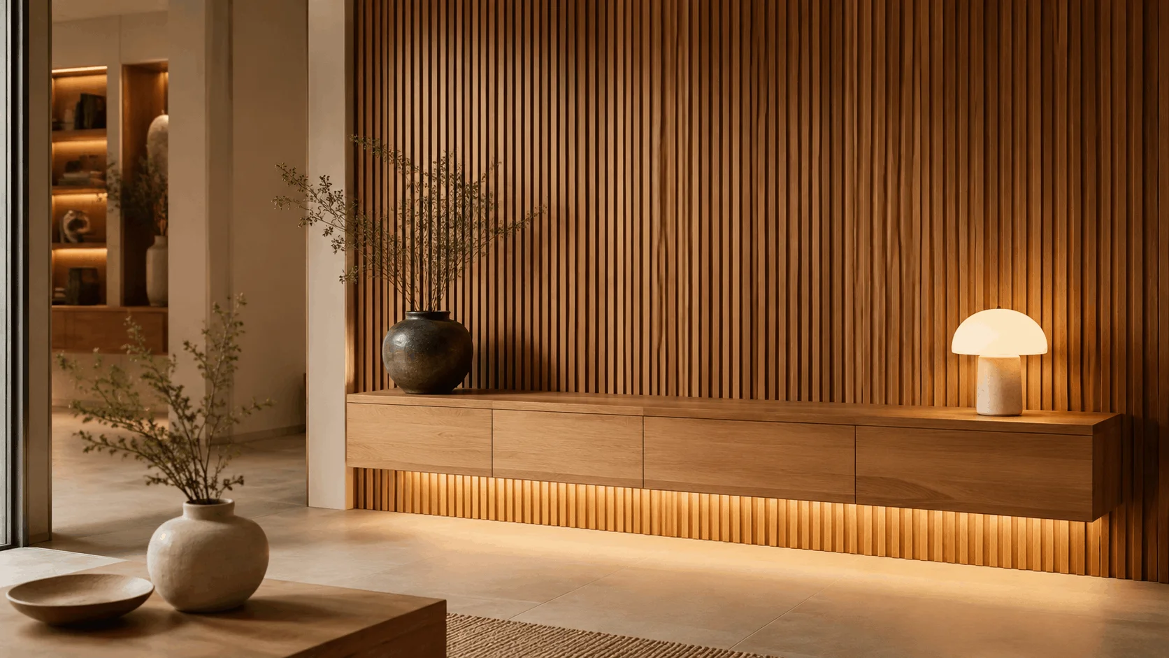 Panelado de madera y detalle artesanal en vivienda de Gran Canaria